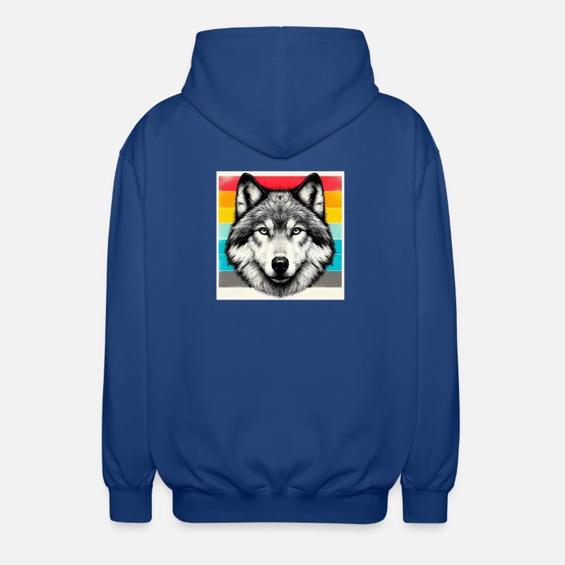 Wolf - Unisex Kapuzenjacke - Royalblau