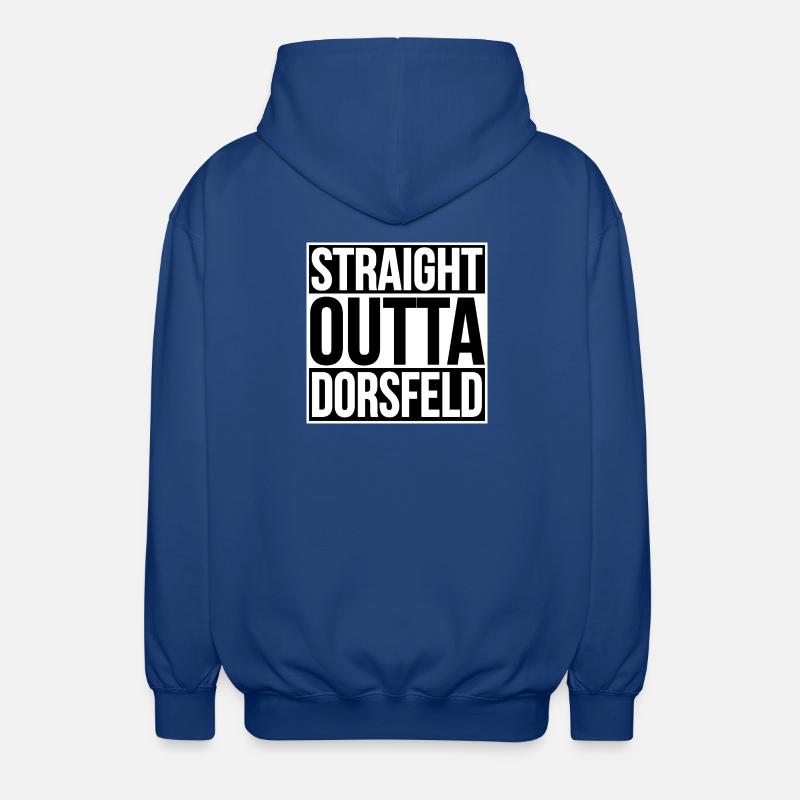 Straight Outta Dorsfeld - Unisex Kapuzenjacke - Royalblau