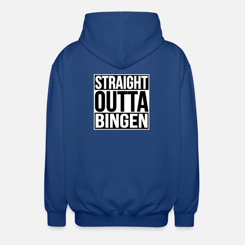 Straight Outta Bingen - Unisex Kapuzenjacke - Royalblau