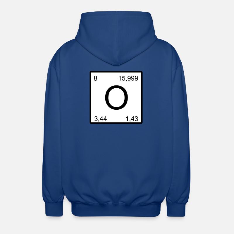 O Sauerstoff Zeichen im Minimalstil nerd - Unisex Kapuzenjacke - Royalblau