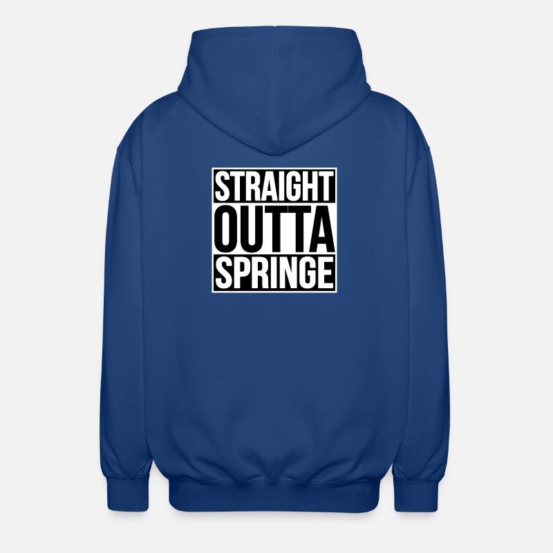 STRAIGHT OUTTA SPRINGE - Unisex Kapuzenjacke - Royalblau