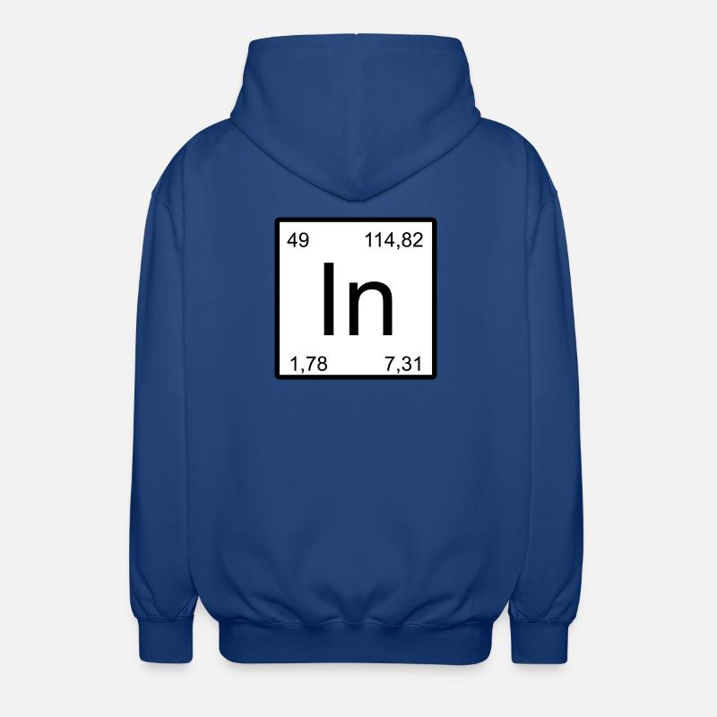 Indium Minimal Element Typography - Unisex Kapuzenjacke - Royalblau