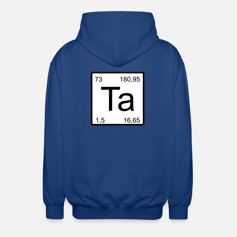 Conception minimale de l’élément Ta - Veste à capuche unisexe - bleu royal