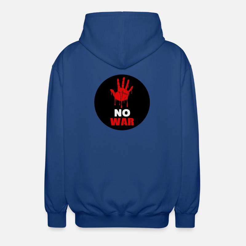 No War - Veste à capuche unisexe - bleu royal