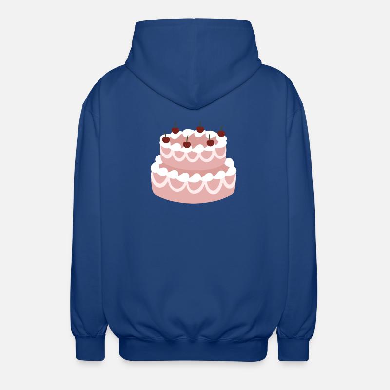 Kirschrosa Schichtkuchen - Unisex Kapuzenjacke - Royalblau