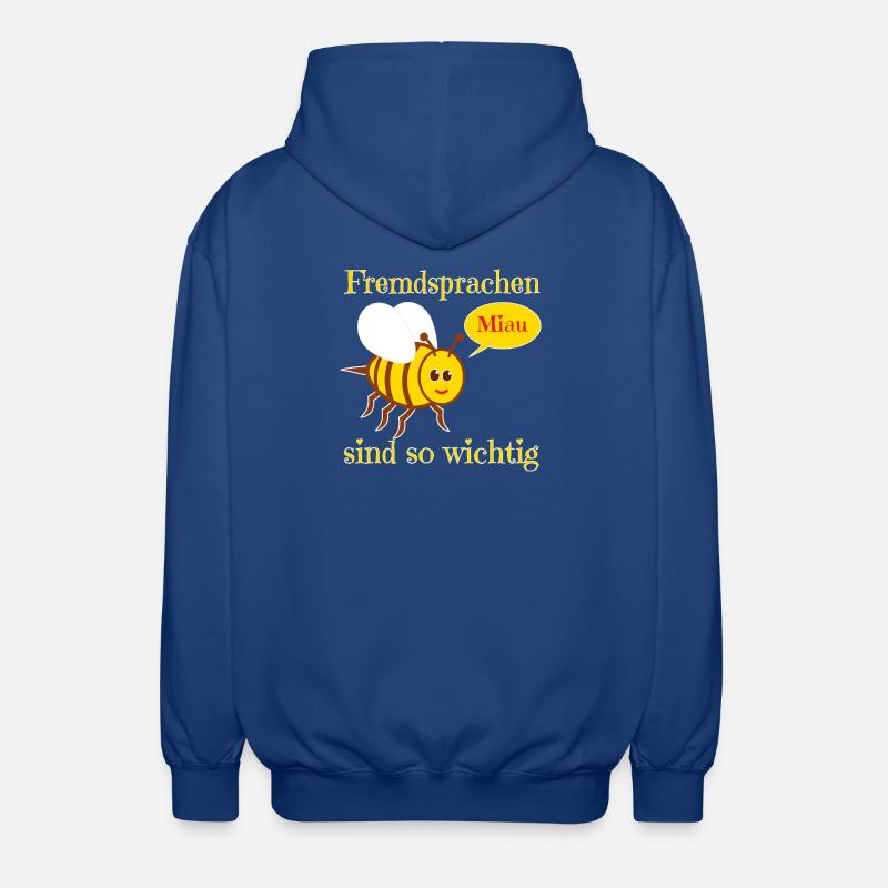 Lustige Biene im Comic Stil - Unisex Kapuzenjacke - Royalblau