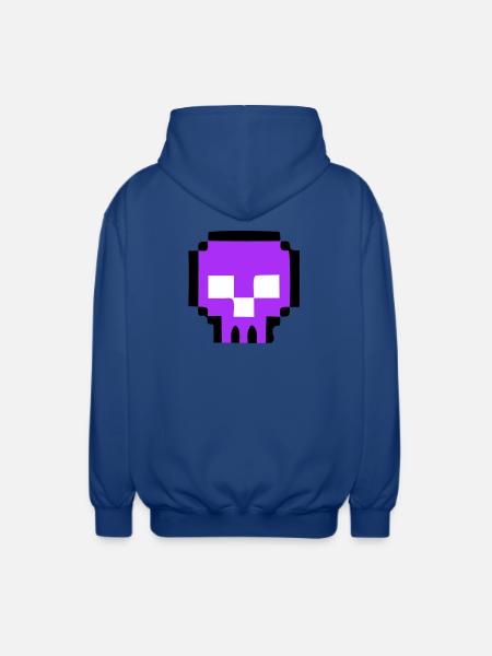 Pixel Skull Game Over - Unisex Hooded Jacket - royal blue