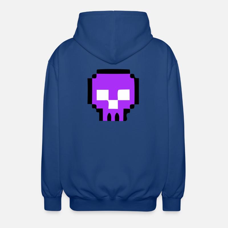 Pixel Skull Game Over - Unisex Hooded Jacket - royal blue
