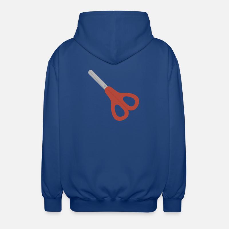 Icône des Ciseaux Rouges - Veste à capuche unisexe - bleu royal