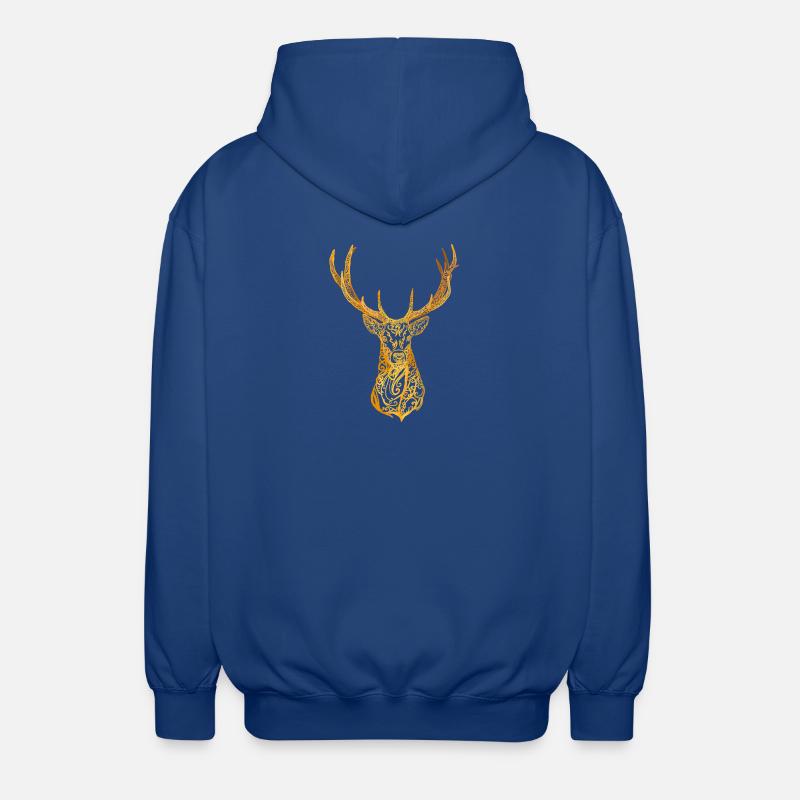 Hirschkopf - Unisex Kapuzenjacke - Royalblau