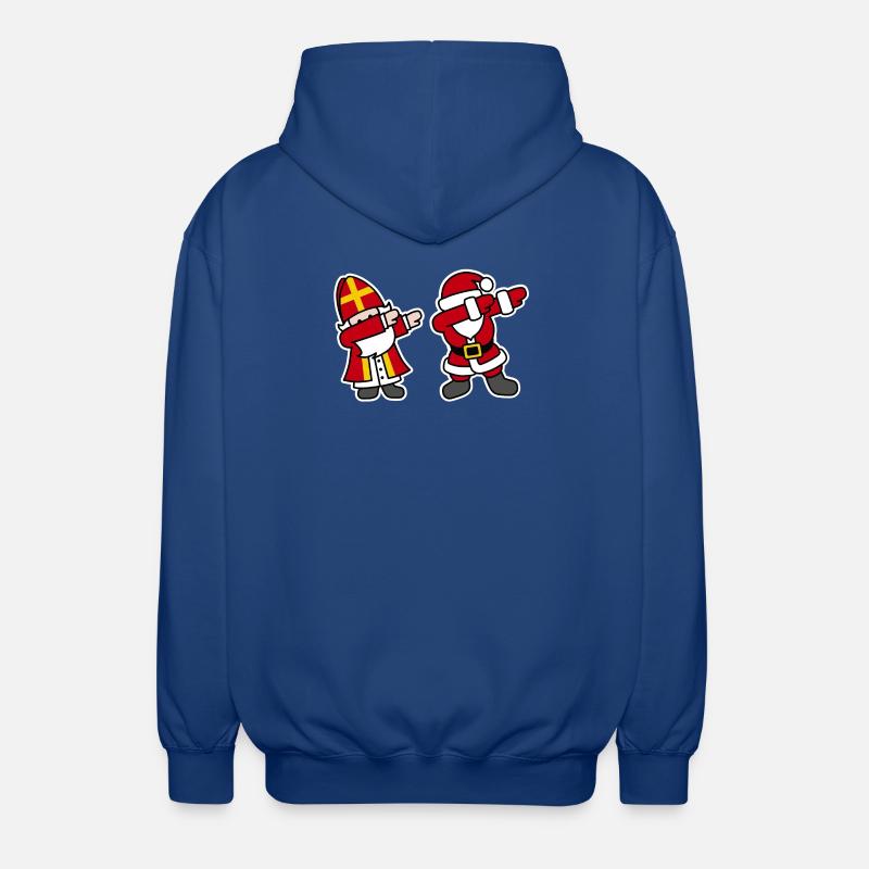 Sinterklaas en Kerstman dab dabbing - Veste à capuche unisexe - bleu royal