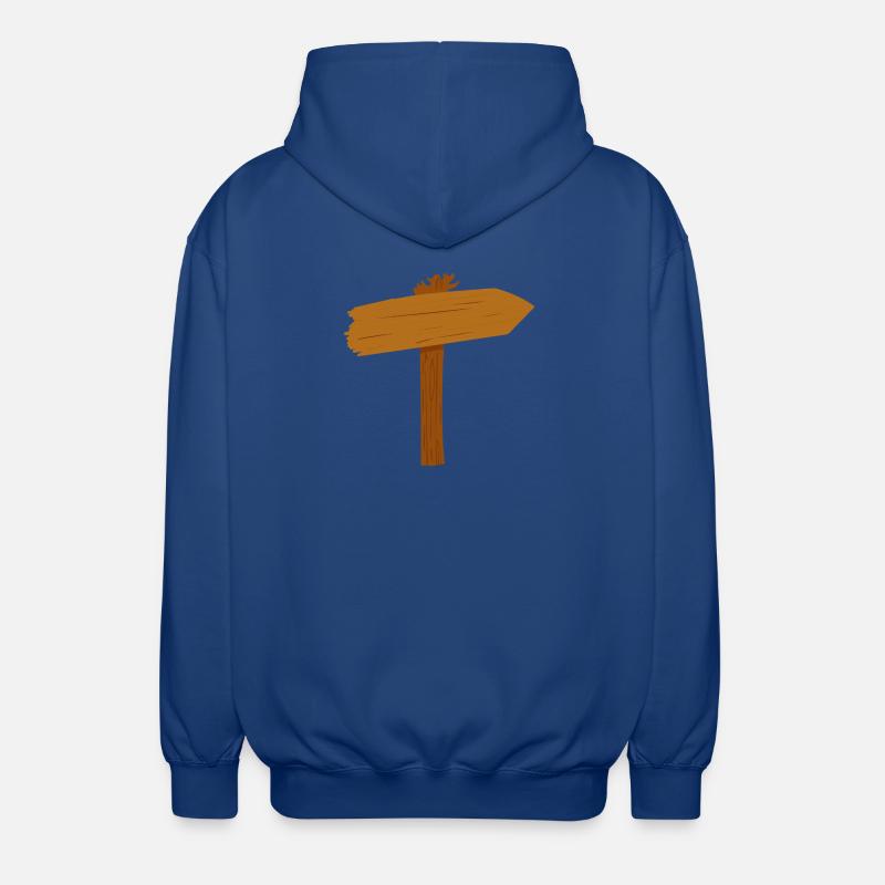 Signpost Path Path Direction - Unisex Hooded Jacket - royal blue