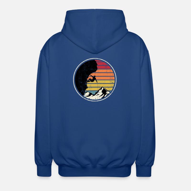 Sunset Summit Climber Silhouette - Unisex Kapuzenjacke - Royalblau