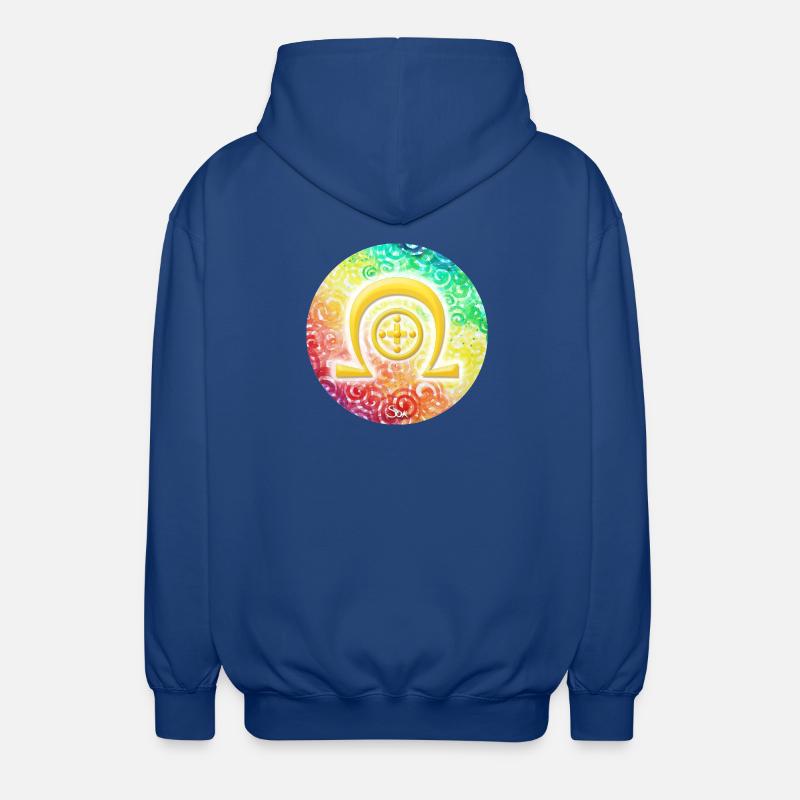 Regenbogen-Dimensionssymbol Heilung - Sonja Ariel - Unisex Kapuzenjacke - Royalblau