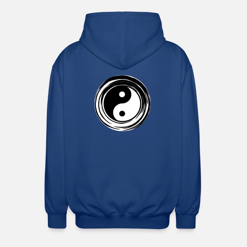 Yin-Yang White - Unisex Kapuzenjacke - Royalblau