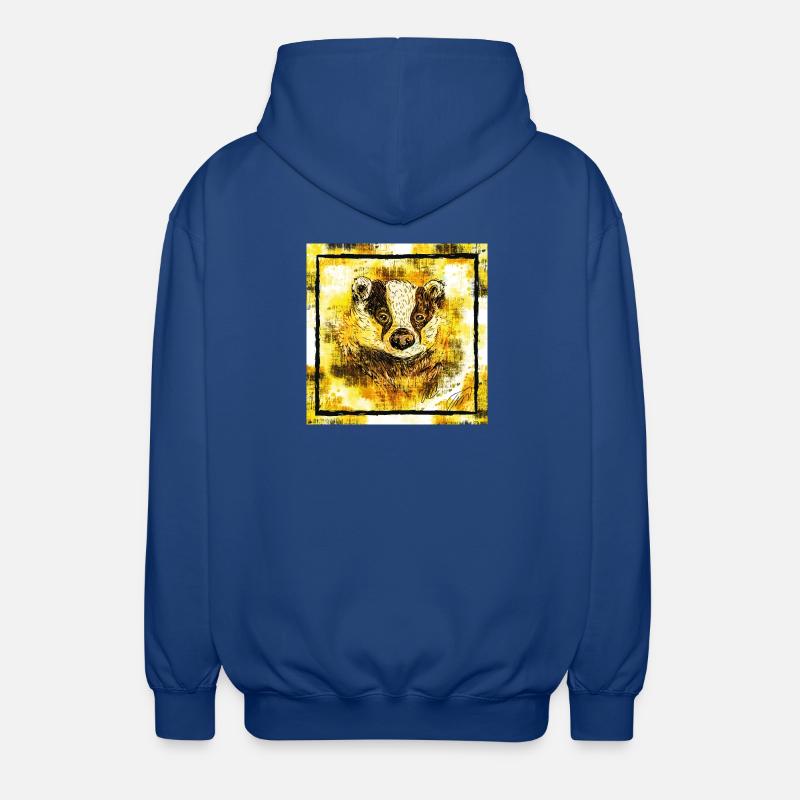 Der Gelbe Dachs, Tier Geschenke - Unisex Kapuzenjacke - Royalblau