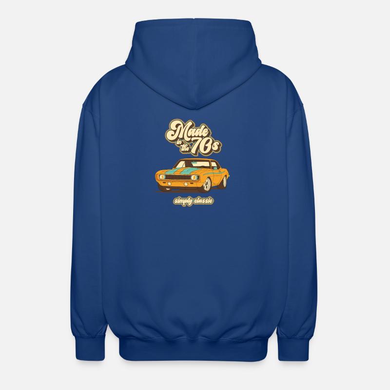 70s Design - Unisex Kapuzenjacke - Royalblau