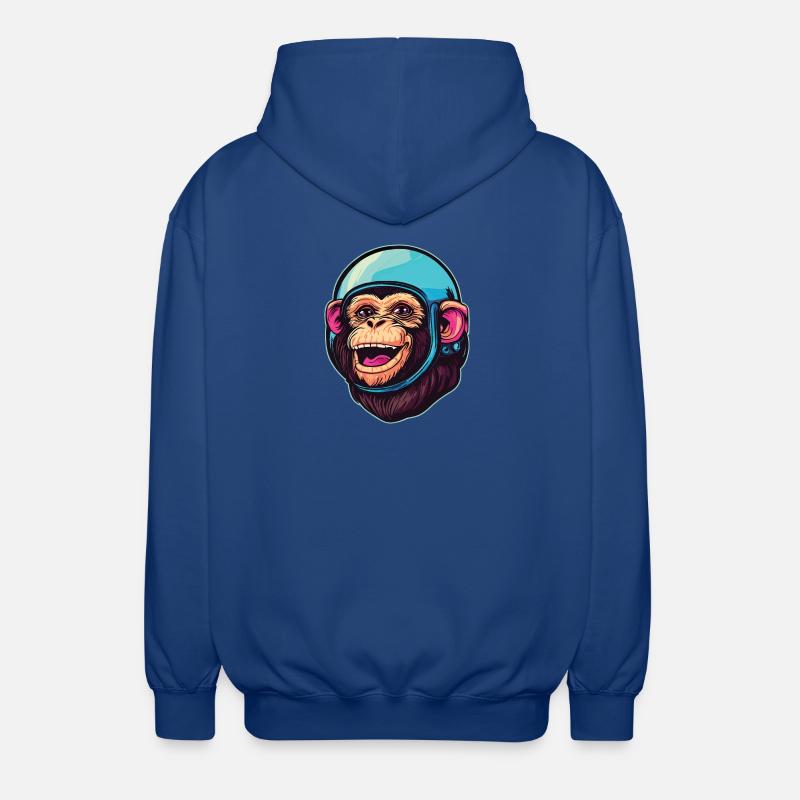 Singe de l’espace - Veste à capuche unisexe - bleu royal