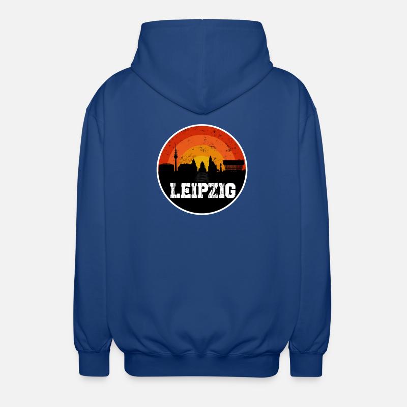 Leipzig Skyline - Unisex Kapuzenjacke - Royalblau