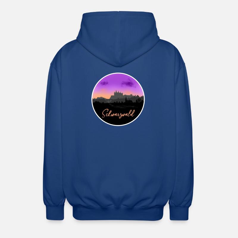 Black Forest Fine Skyline - Unisex Hooded Jacket - royal blue
