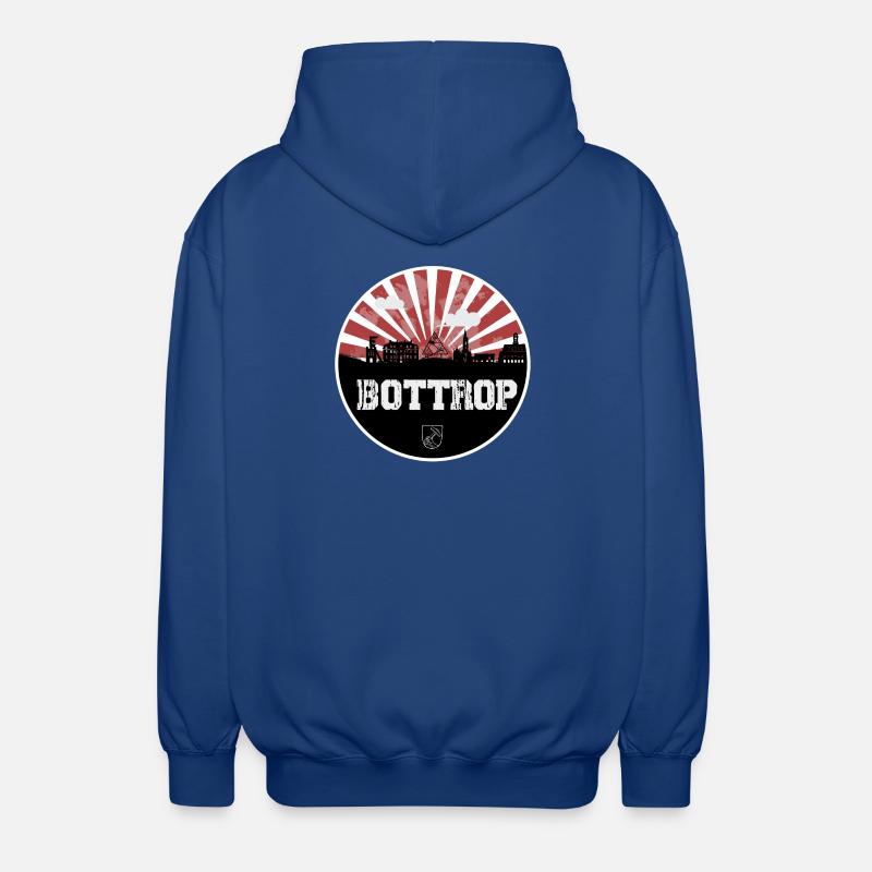 Bottrop Skyline Rouge & Blanc - Veste à capuche unisexe - bleu royal