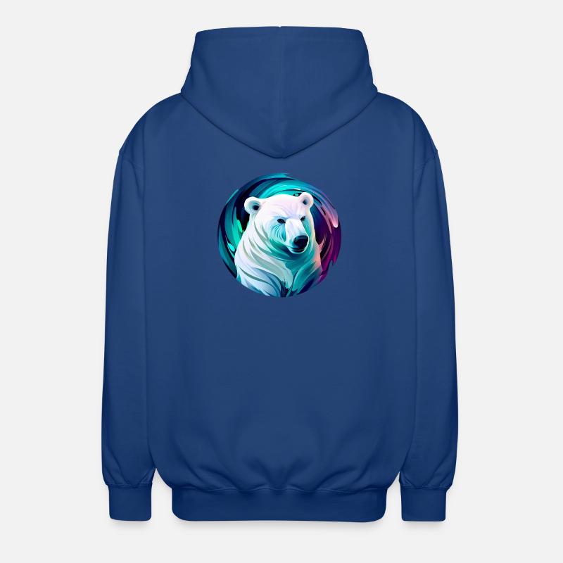 Weißer Eisbär - Unisex Kapuzenjacke - Royalblau