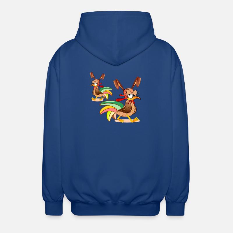 EASTER CHICKENS EASTER BUNNIES COUPLES - Unisex Hooded Jacket - royal blue