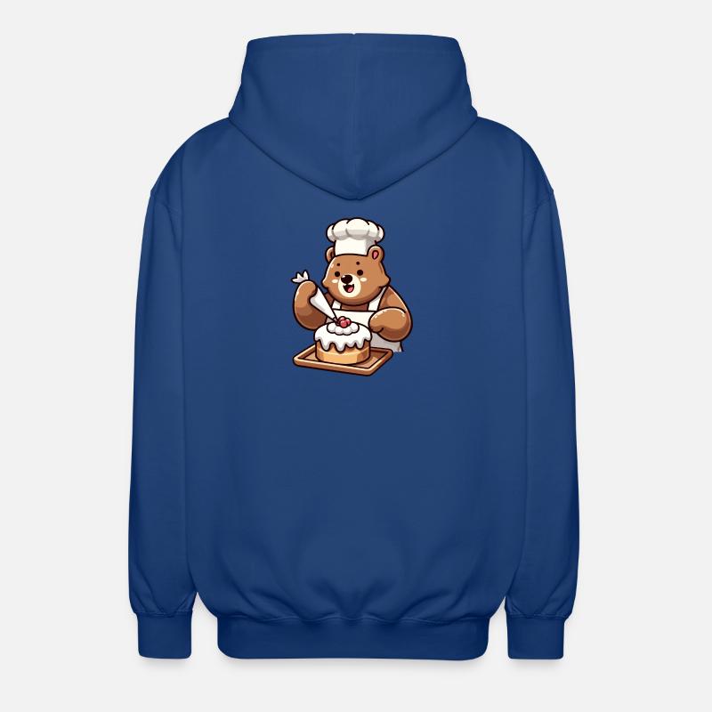 Baker Bear: Der Kuchenbeschwörer - Unisex Kapuzenjacke - Royalblau