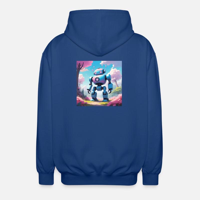 Robot sur la planète de rêve - Veste à capuche unisexe - bleu royal
