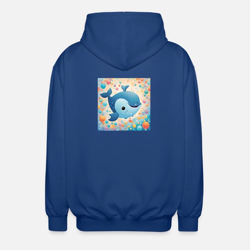 poster bébé, chambre d'enfant, nourrisson - Veste à capuche unisexe - bleu royal