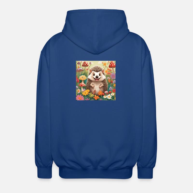 hérisson, bébé, enfant, nouveau-né - Veste à capuche unisexe - bleu royal