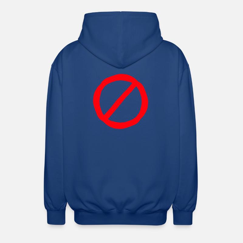 Verbotsschild comic style - Unisex Kapuzenjacke - Royalblau