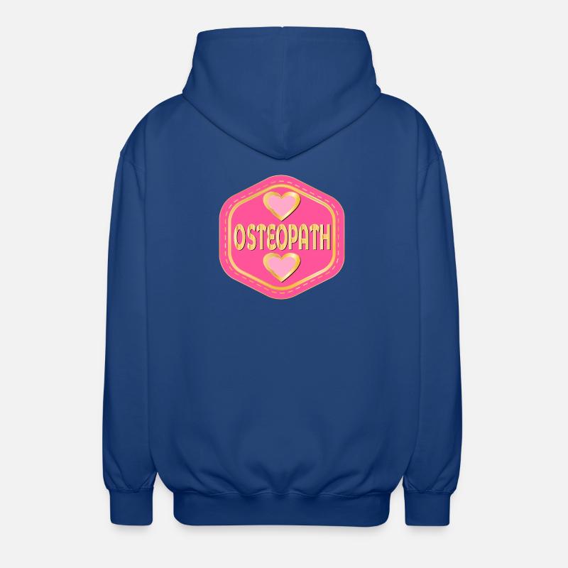 HERZ-OSTEOPATH - Unisex Kapuzenjacke - Royalblau