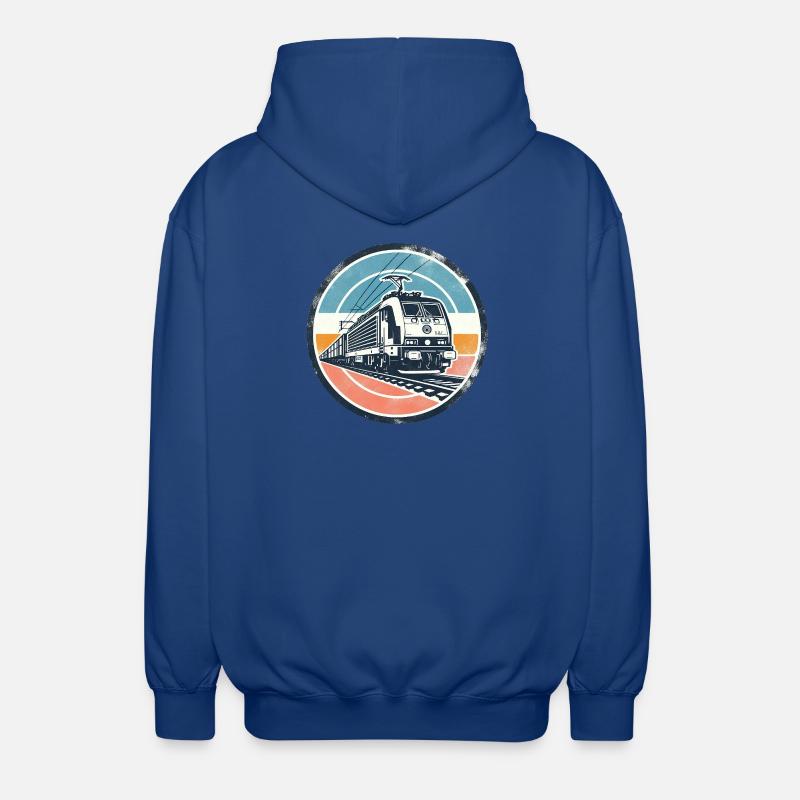 E-Lok mit Güterzug - Unisex Kapuzenjacke - Royalblau