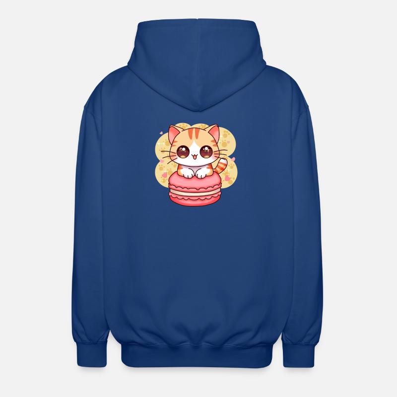 chibi cat - Veste à capuche unisexe - bleu royal