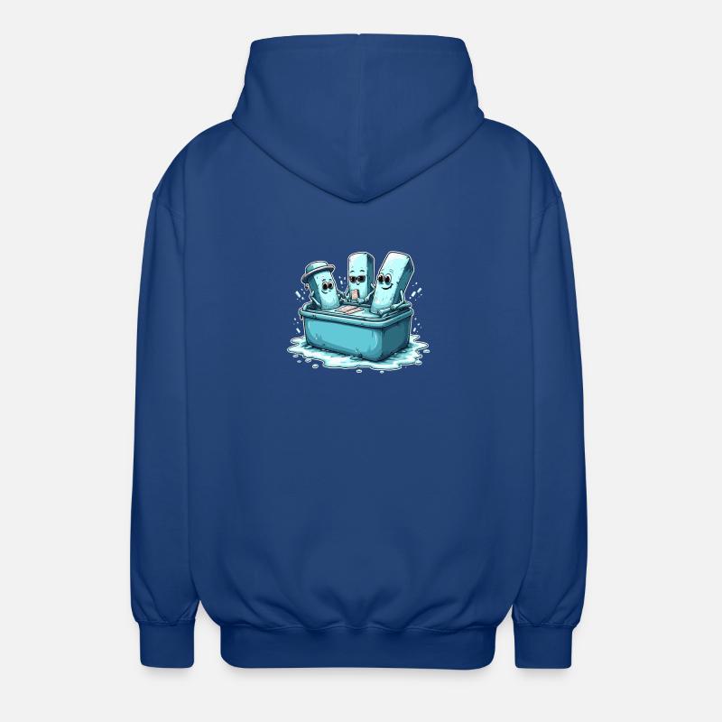 Icecube Lolly Pool Party Design - Unisex Hooded Jacket - royal blue