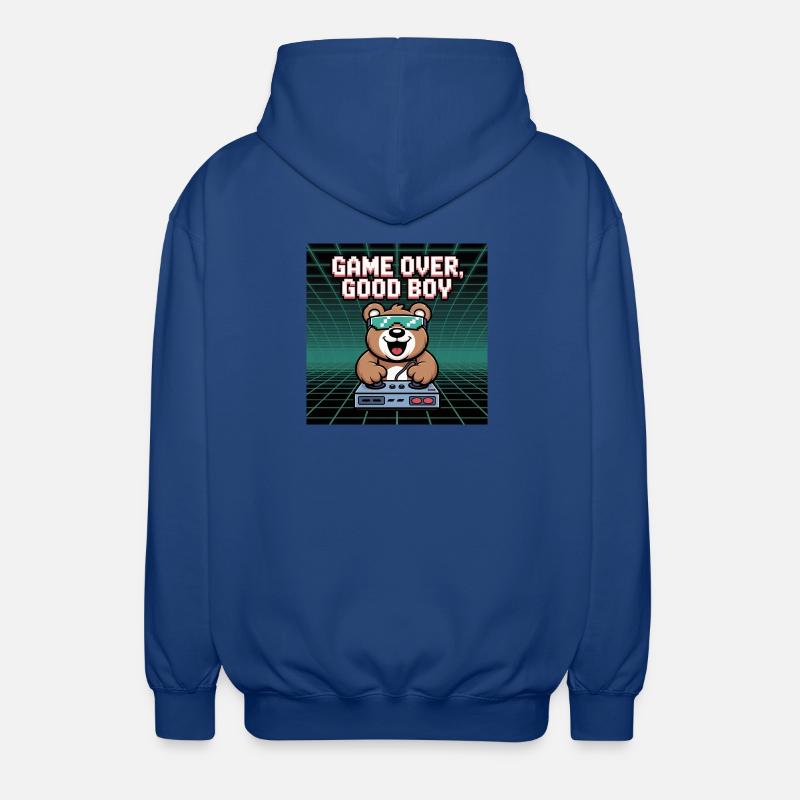 Retro Gaming Mignon DJ Bear - Veste à capuche unisexe - bleu royal