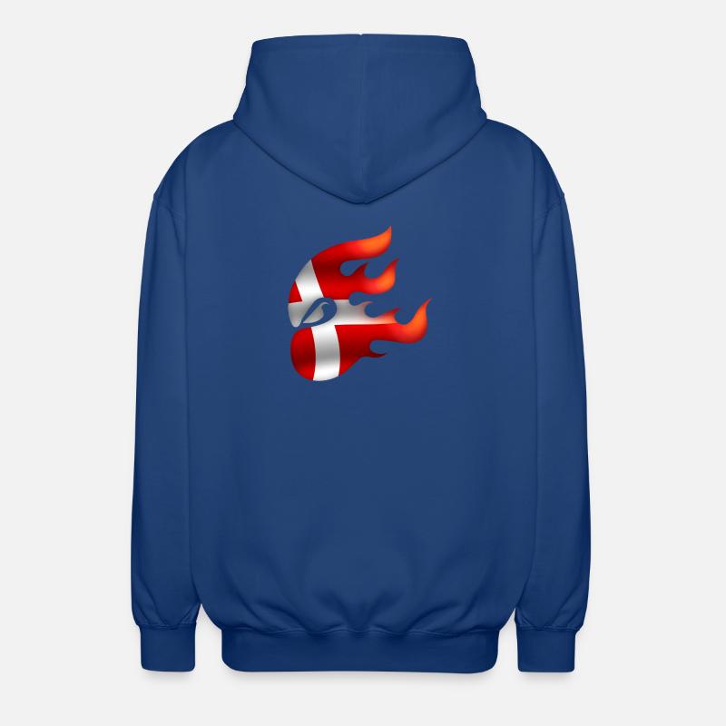 Drapeau du Danemark - Danemark - Ninja - Veste à capuche unisexe - bleu royal