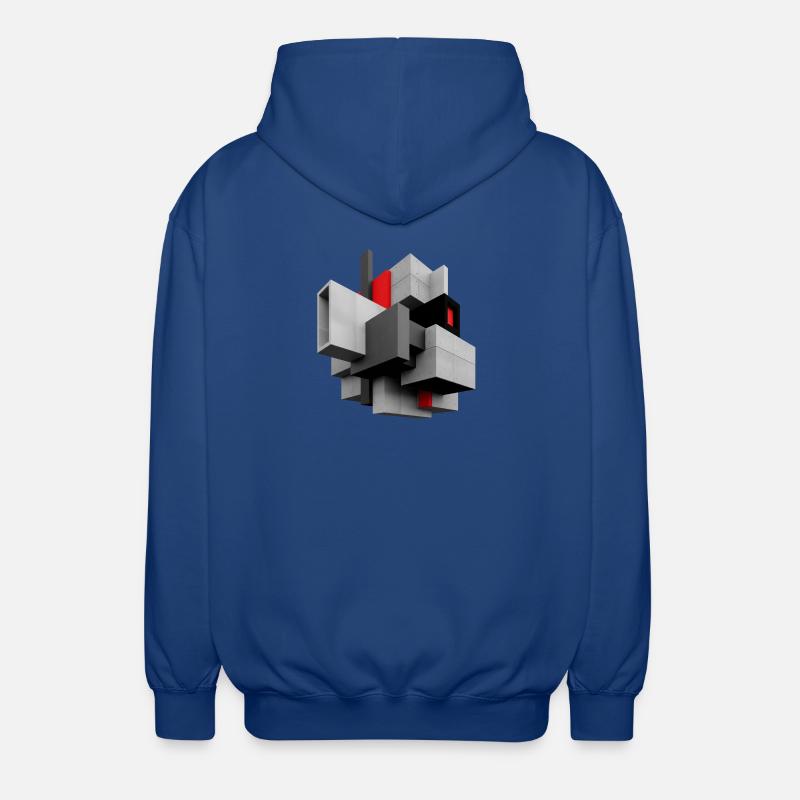 Cube - Veste à capuche unisexe - bleu royal
