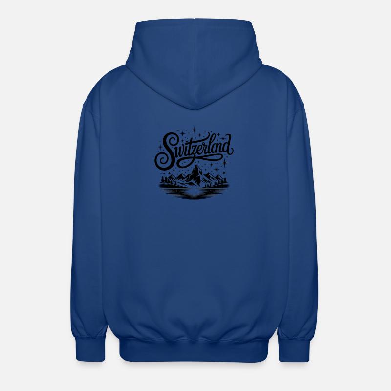 Suisse - Conception de souvenirs - Veste à capuche unisexe - bleu royal