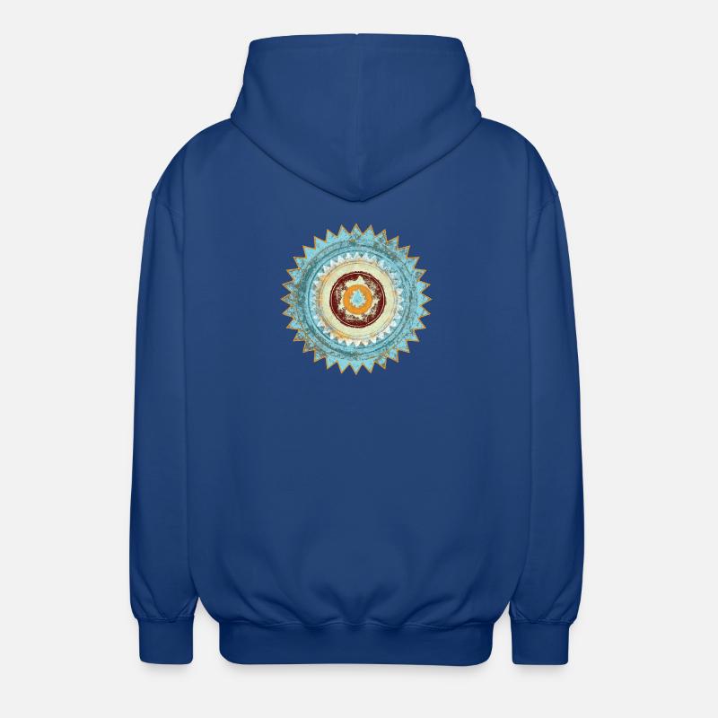 Conception abstraite du mandala zen - Veste à capuche unisexe - bleu royal