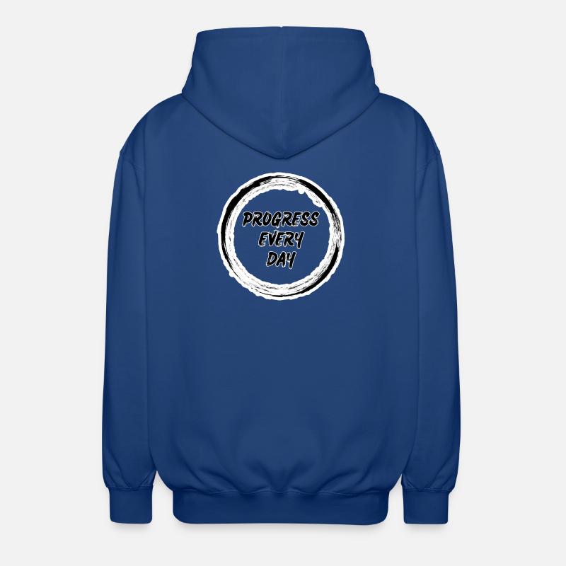 Cercle Zen Progrès Tous Les Jours - Veste à capuche unisexe - bleu royal
