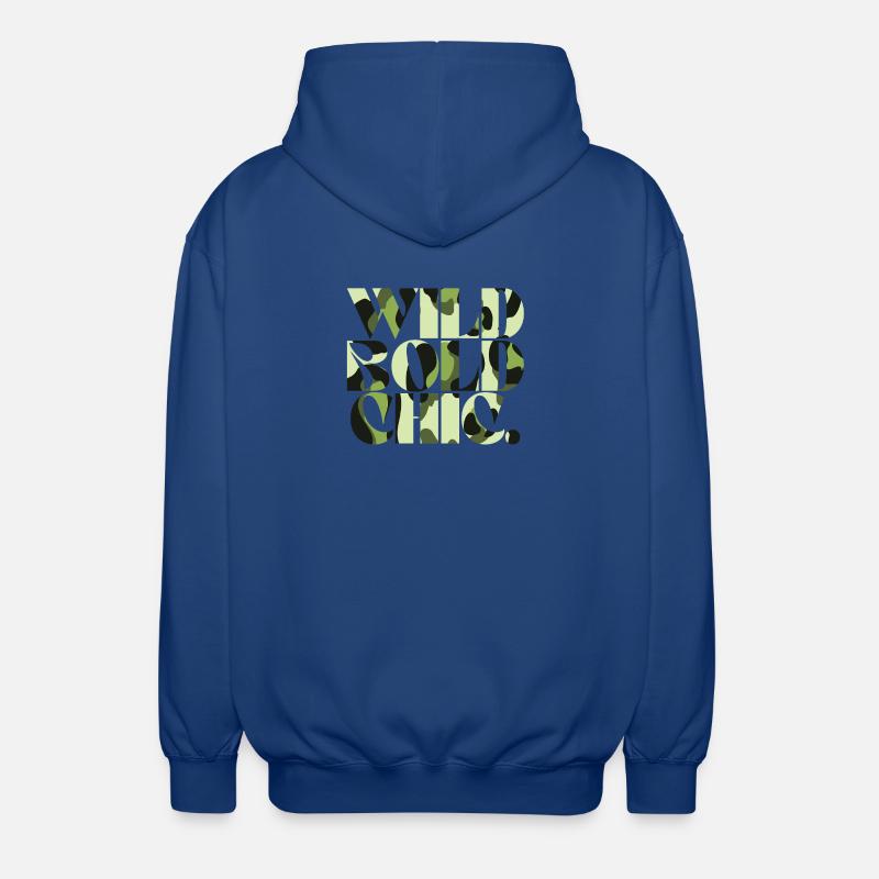 Sauvage Audacieux Chic Camouflage Chic - Veste à capuche unisexe - bleu royal