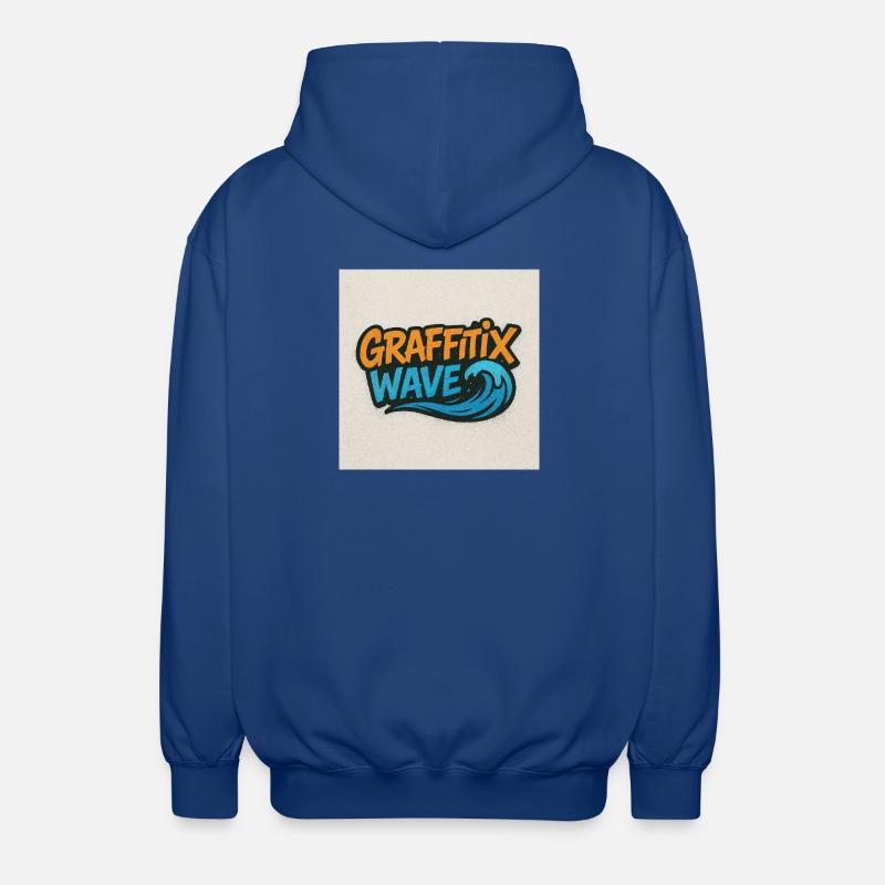 Graffitix Welle Graffiti Logo - Unisex Kapuzenjacke - Royalblau