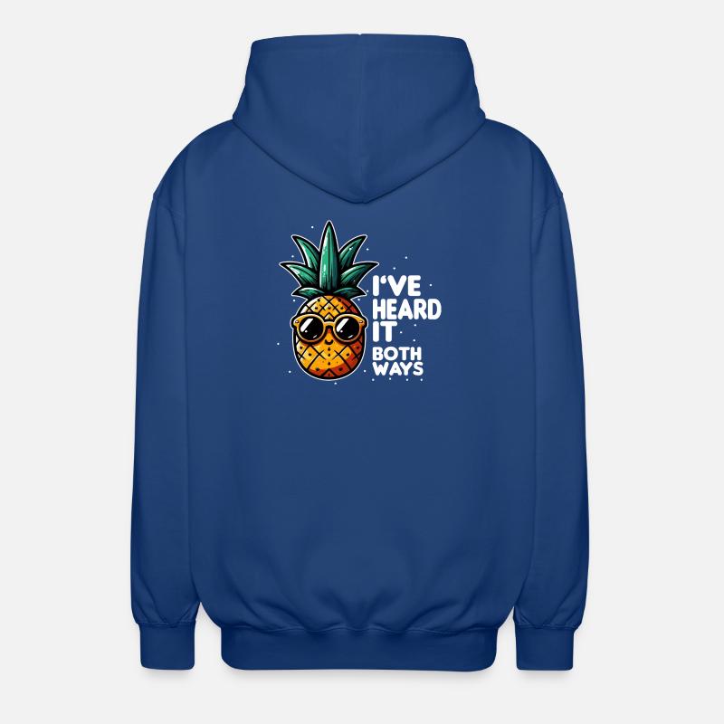 Ananas-Slogan mit doppelter Bedeutung - Unisex Kapuzenjacke - Royalblau