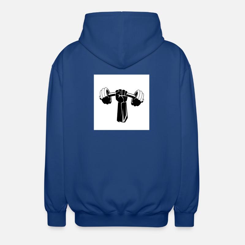 Force de l’haltère Kraftfist - Veste à capuche unisexe - bleu royal