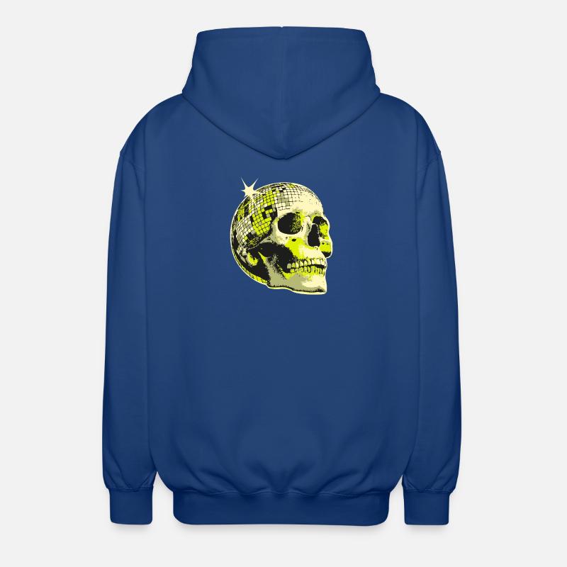 Neon Crâne Boule Disco - Veste à capuche unisexe - bleu royal