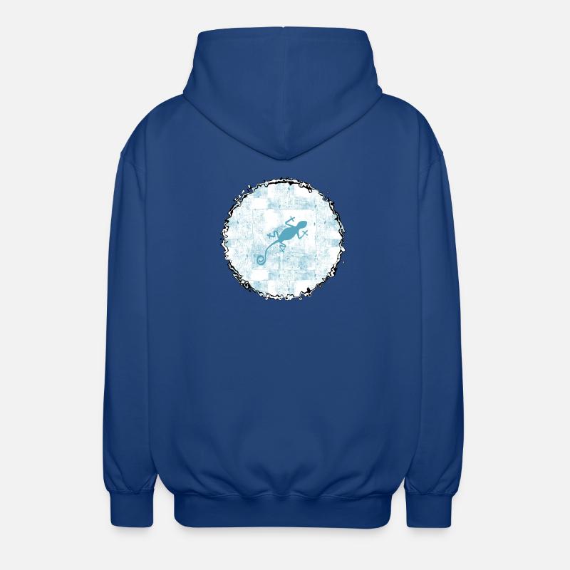 Gecko dans le cercle de glace - Veste à capuche unisexe - bleu royal