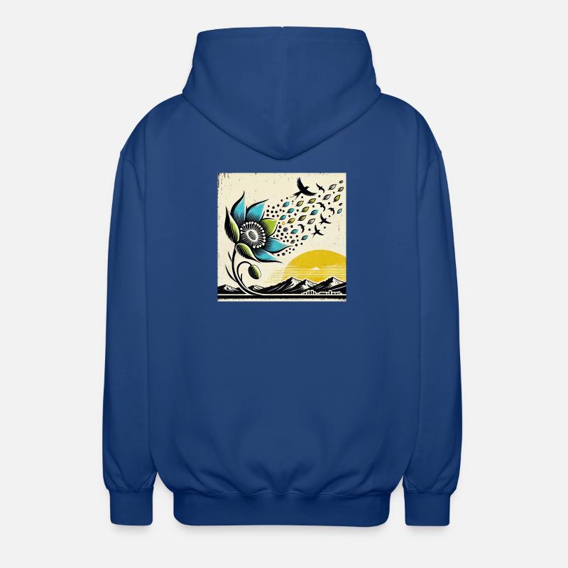 Migration des oiseaux - Veste à capuche unisexe - bleu royal