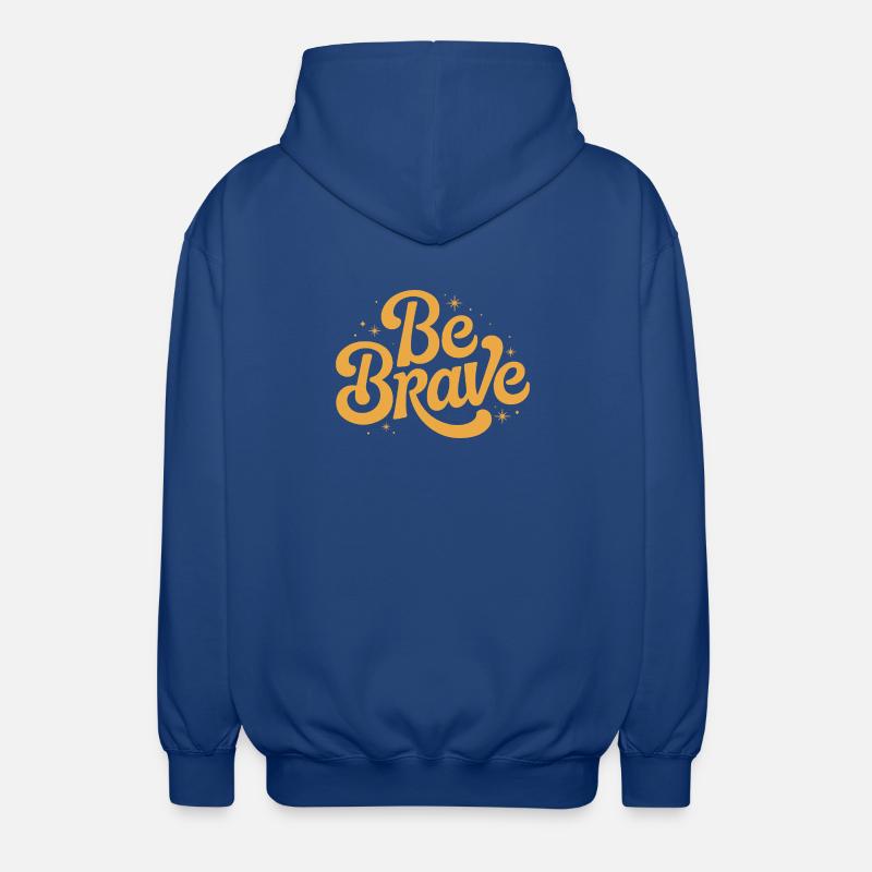 Be Brave Script Emblem - Unisex Kapuzenjacke - Royalblau